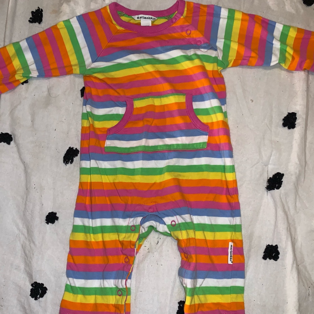 Marimekko rainbow long sleeve onesie 6m